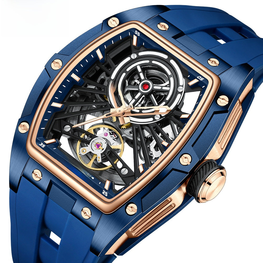 Full skeleton automatic mechanical watch for men
