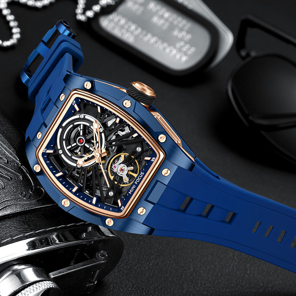 Full skeleton automatic mechanical watch for men