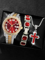 Diamond-Encrusted Quartz Watches