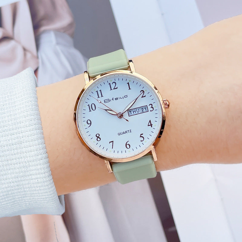 Waterproof luminous silent electronic watch