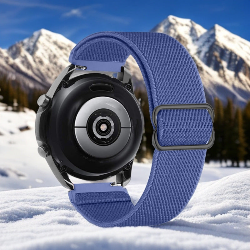 Elastic braided watch strap