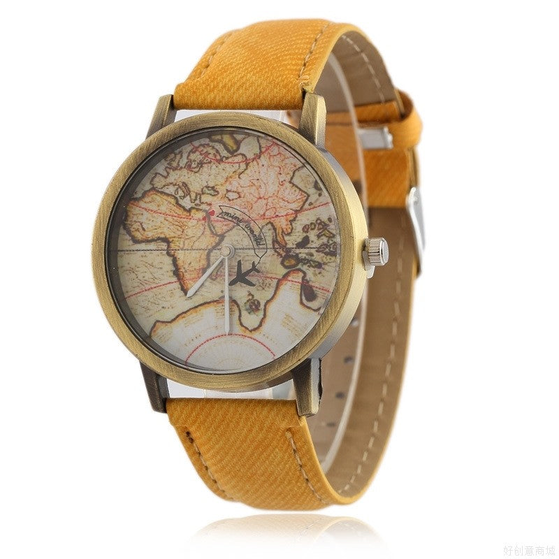 Sheepskin paper map watch