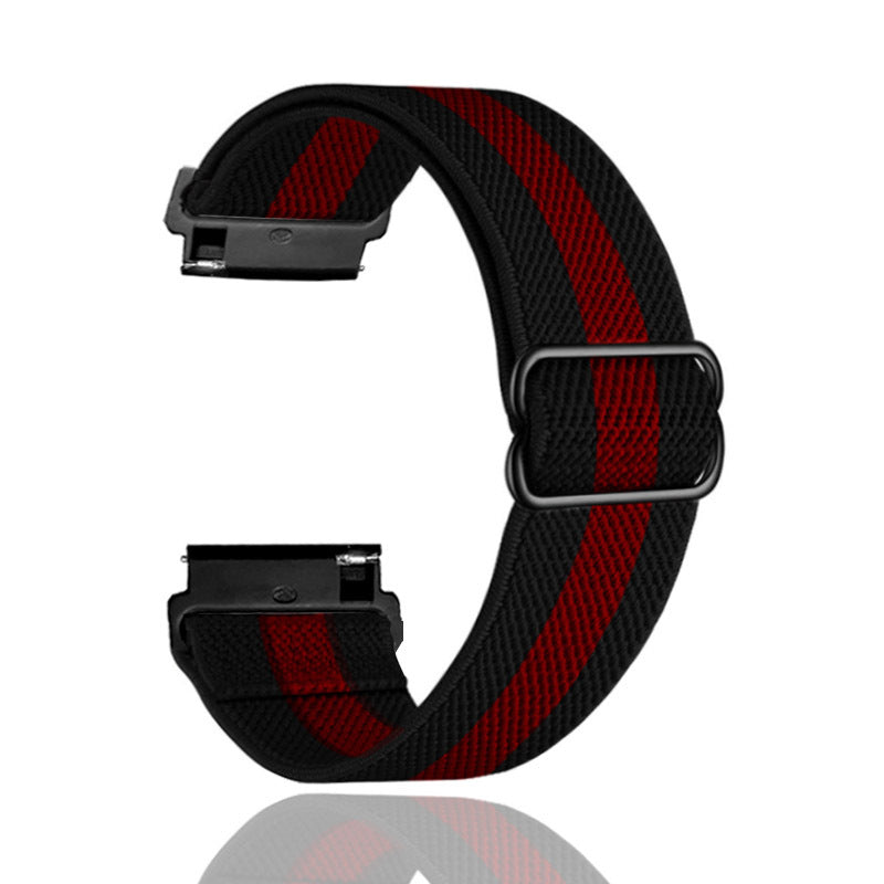 Elastic braided watch strap