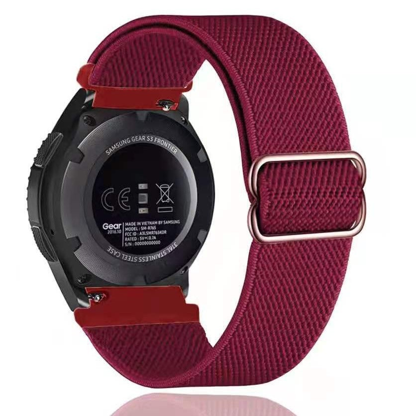 Elastic braided watch strap