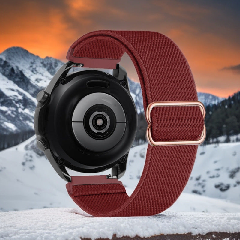 Elastic braided watch strap