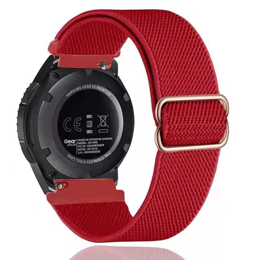 Elastic braided watch strap