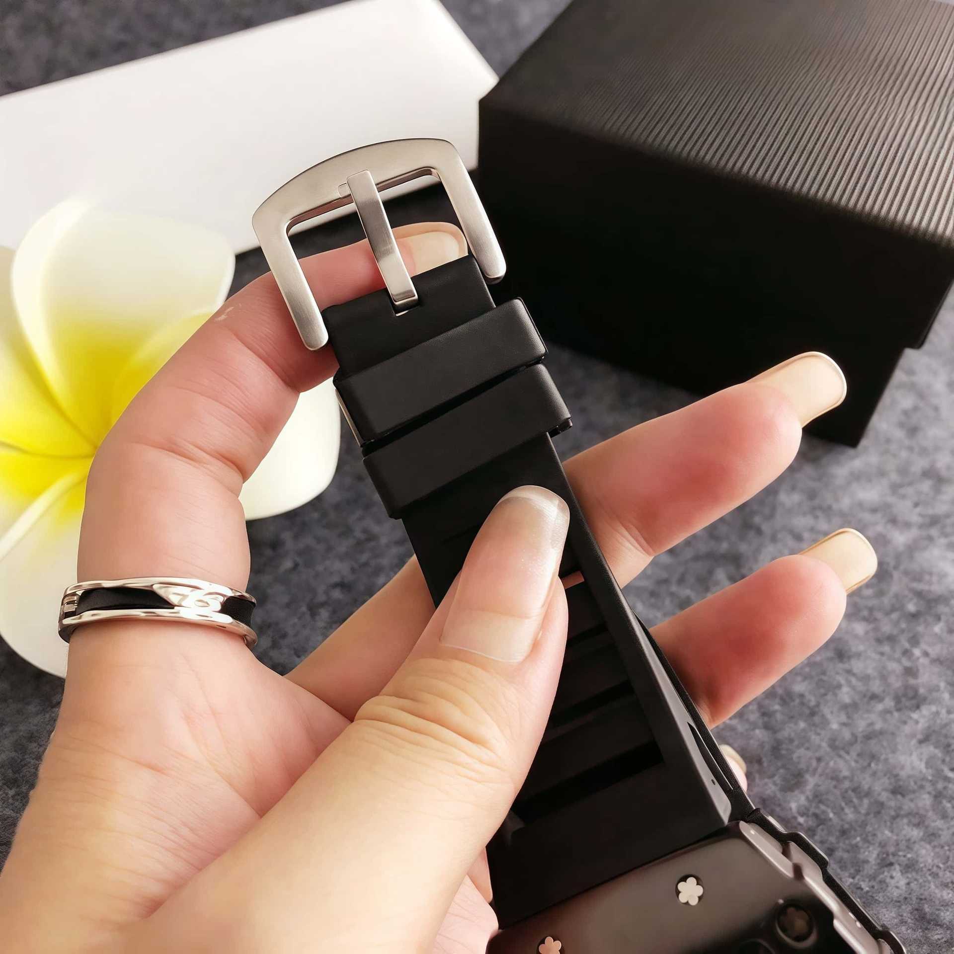 Colorful and stylish skeleton watch for men