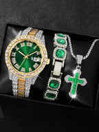 Diamond-Encrusted Quartz Watches