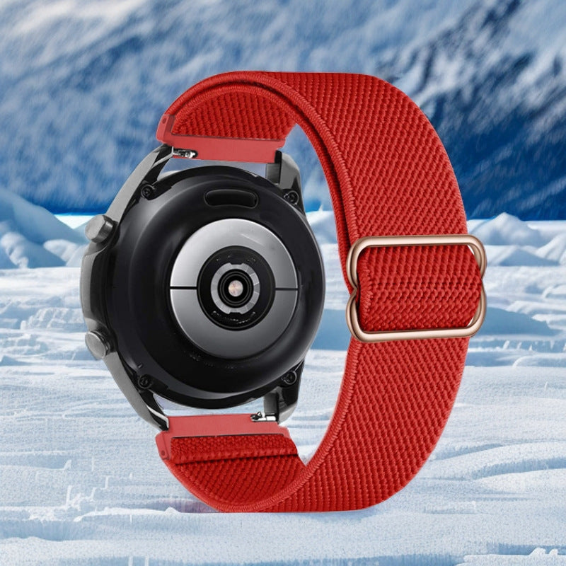 Elastic braided watch strap