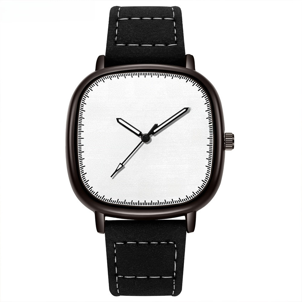 Retro-style minimalist quartz watch