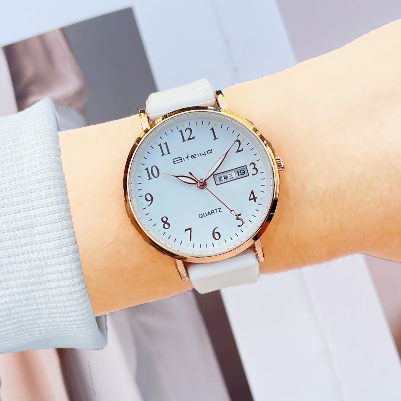 Waterproof luminous silent electronic watch