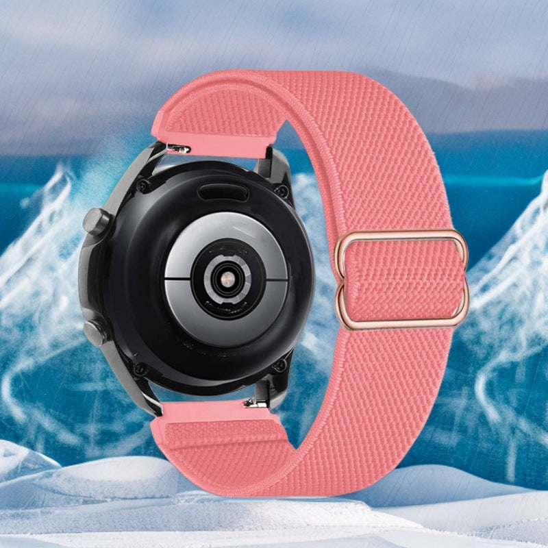 Elastic braided watch strap