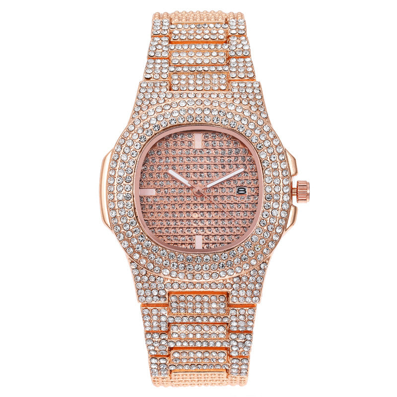 Fashion Diamond Calendar Women Quartz Watch
