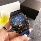 Colorful and stylish skeleton watch for men