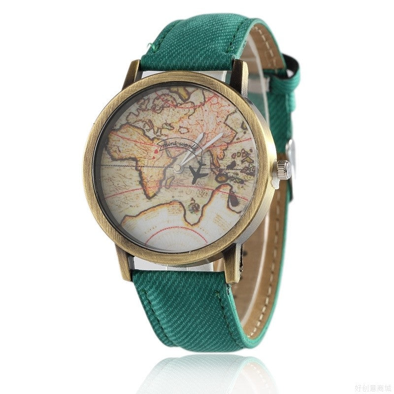Sheepskin paper map watch